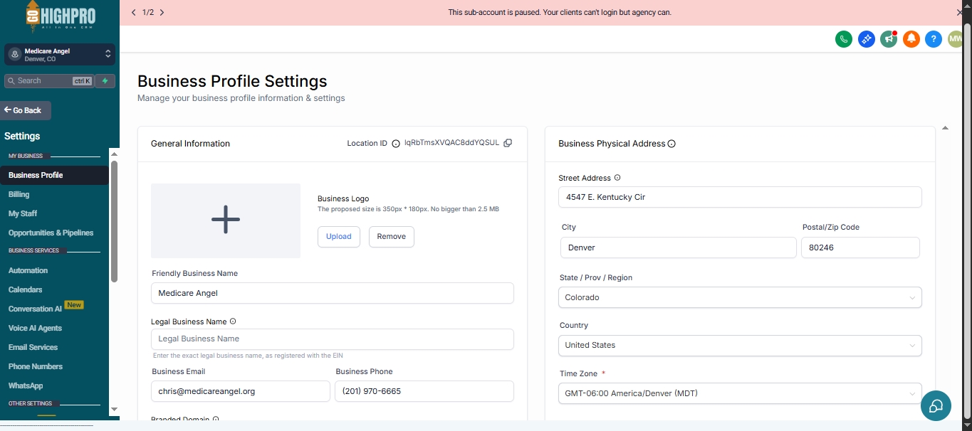 Business Profile Business Profile
