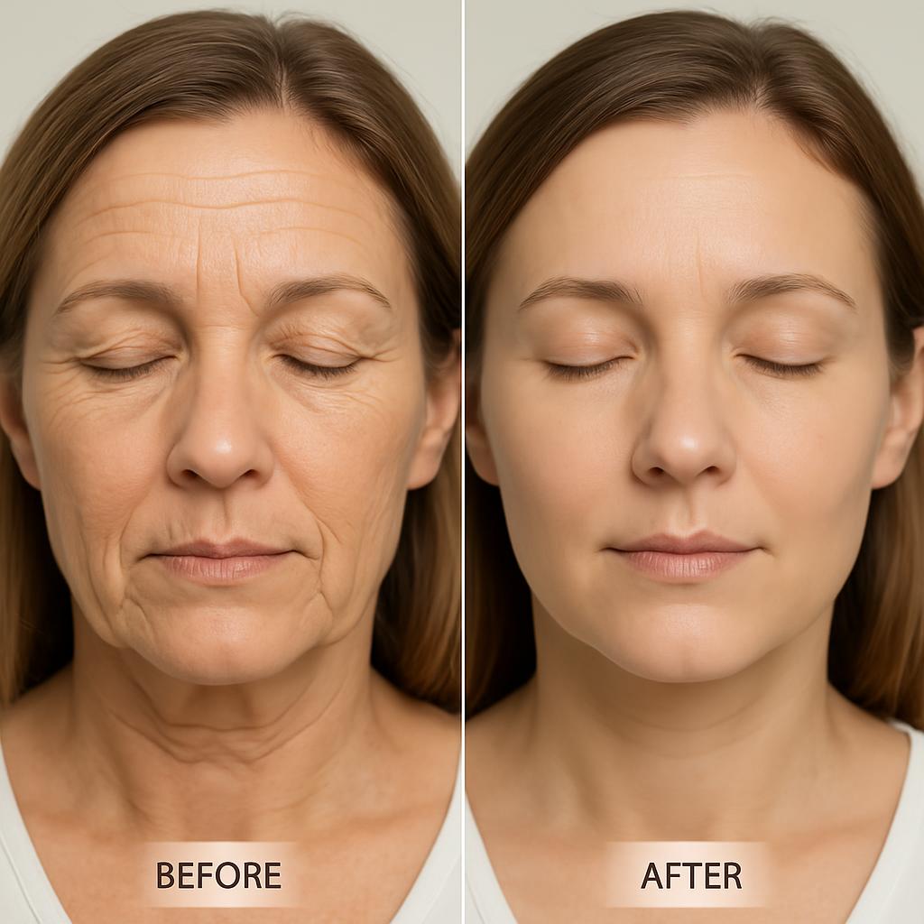 Vorher-Nachher Bild Faltenreduktion