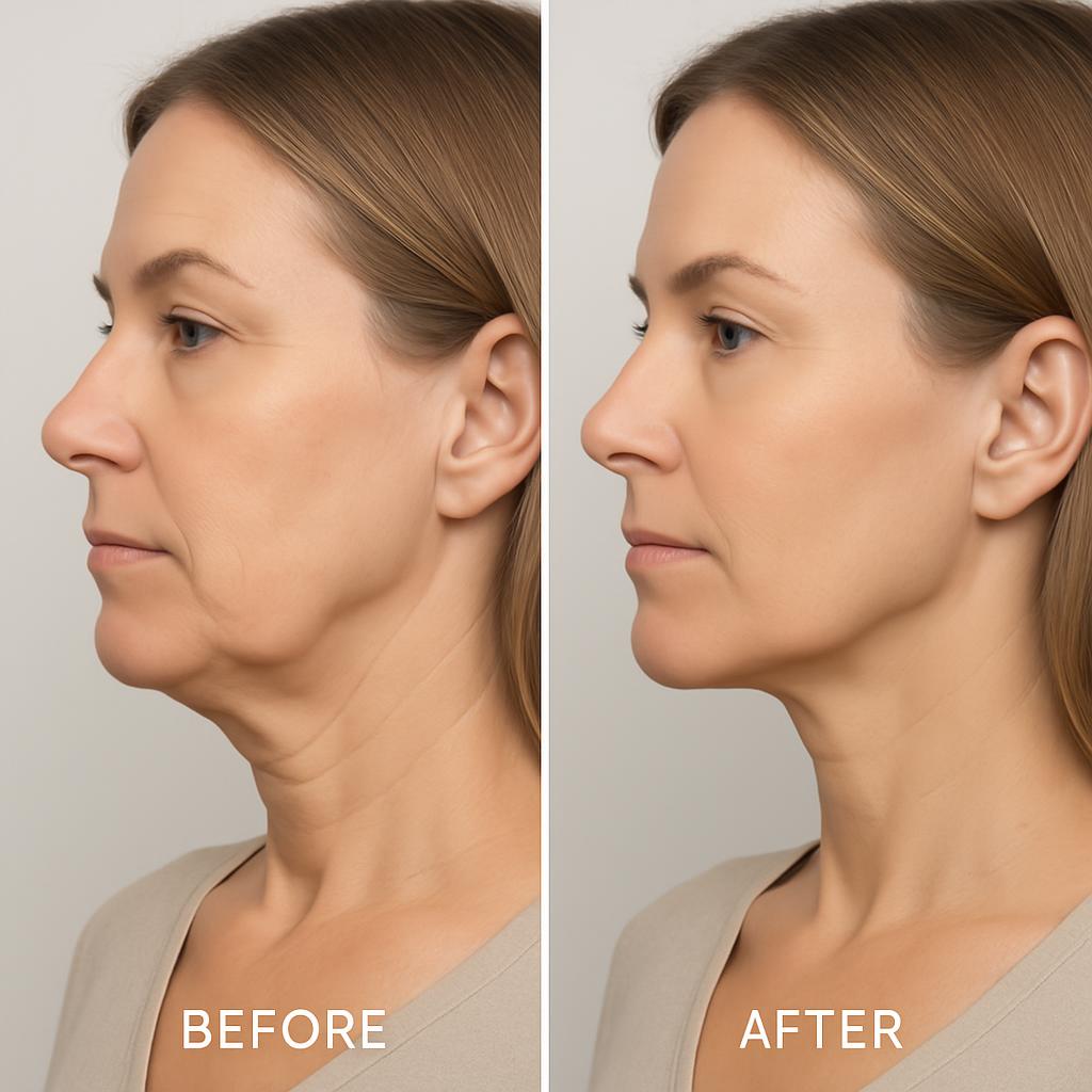 Vorher-Nachher Bild Hautstraffung