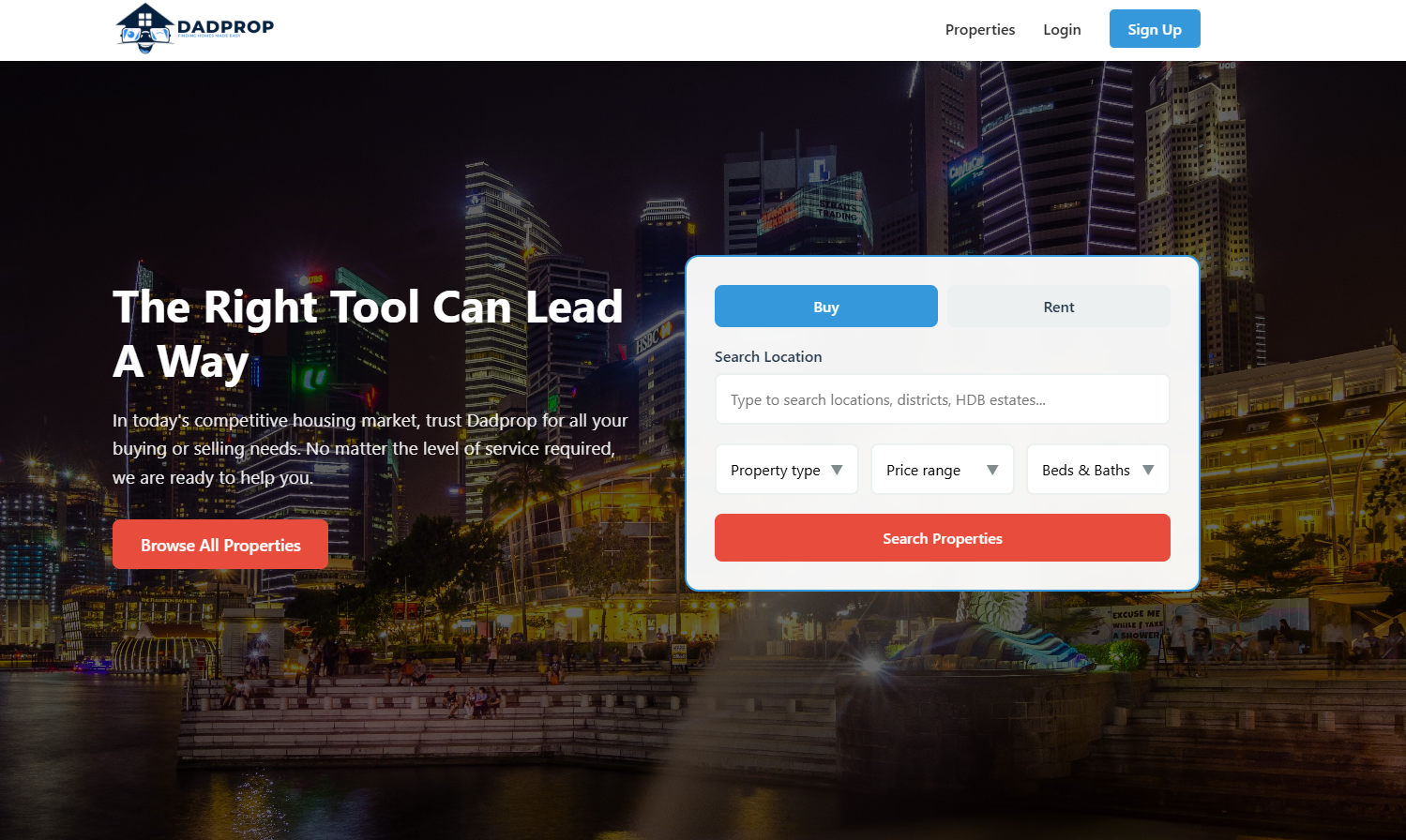 DadProp Real Estate Listing Web System