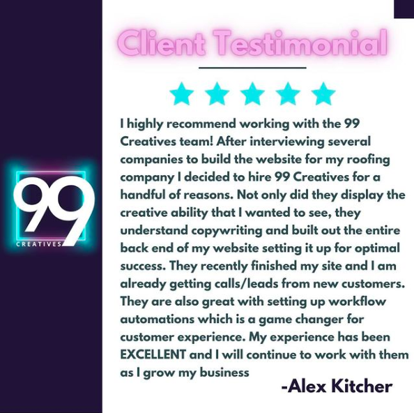99 Creatives Testimonial Instagram Post 99 Creatives Testimonial Instagram Post