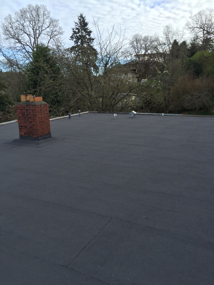 an EPDM roofing of a building