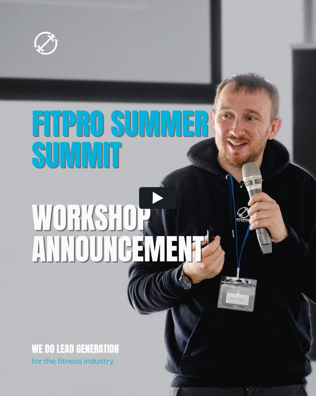 🚨 FitPro Summer Summit — Workshop Announcement 🚨 🚨 FitPro Summer Summit — Workshop Announcement 🚨