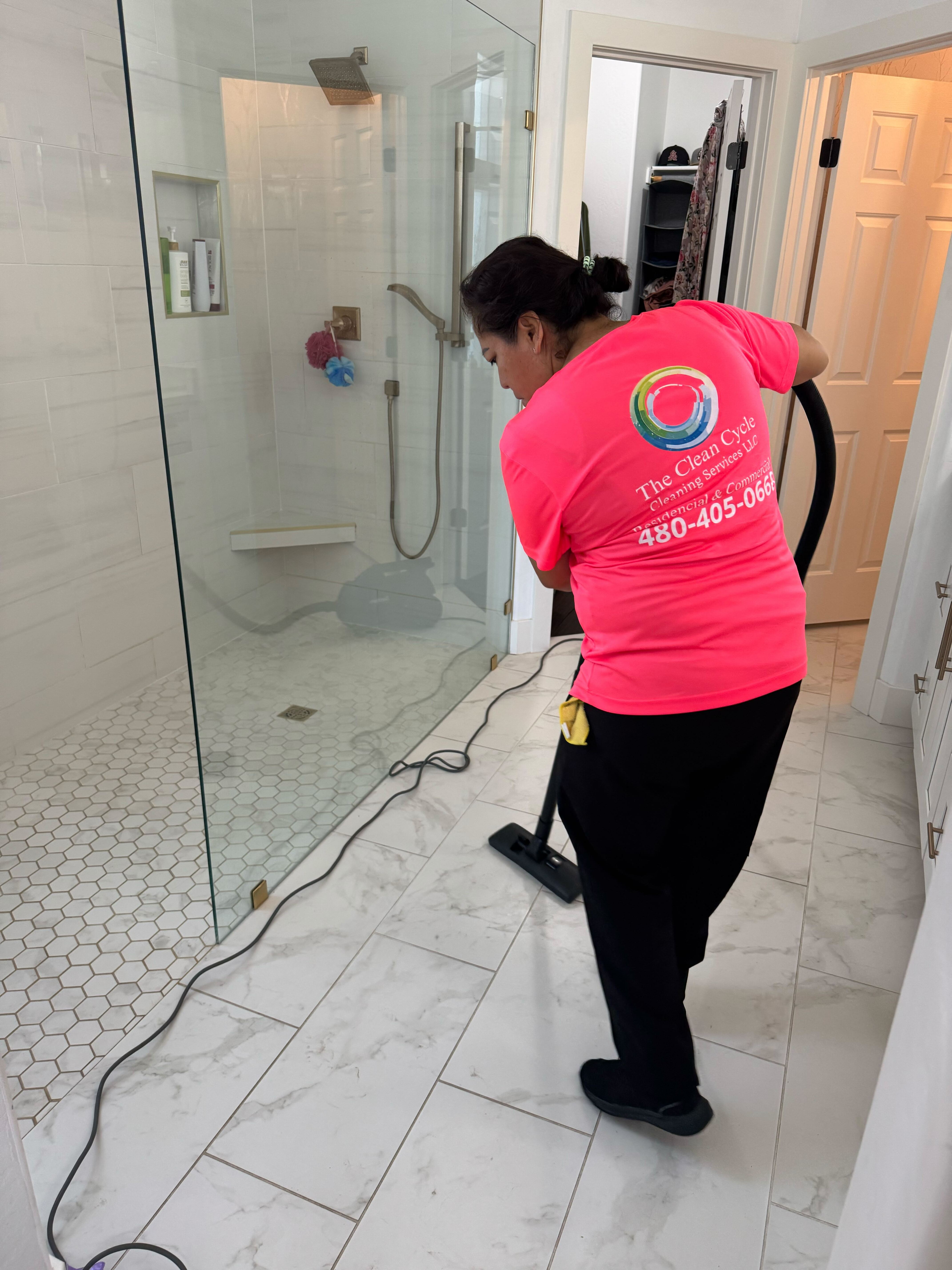 Bathroom deep cleaning and sanitization