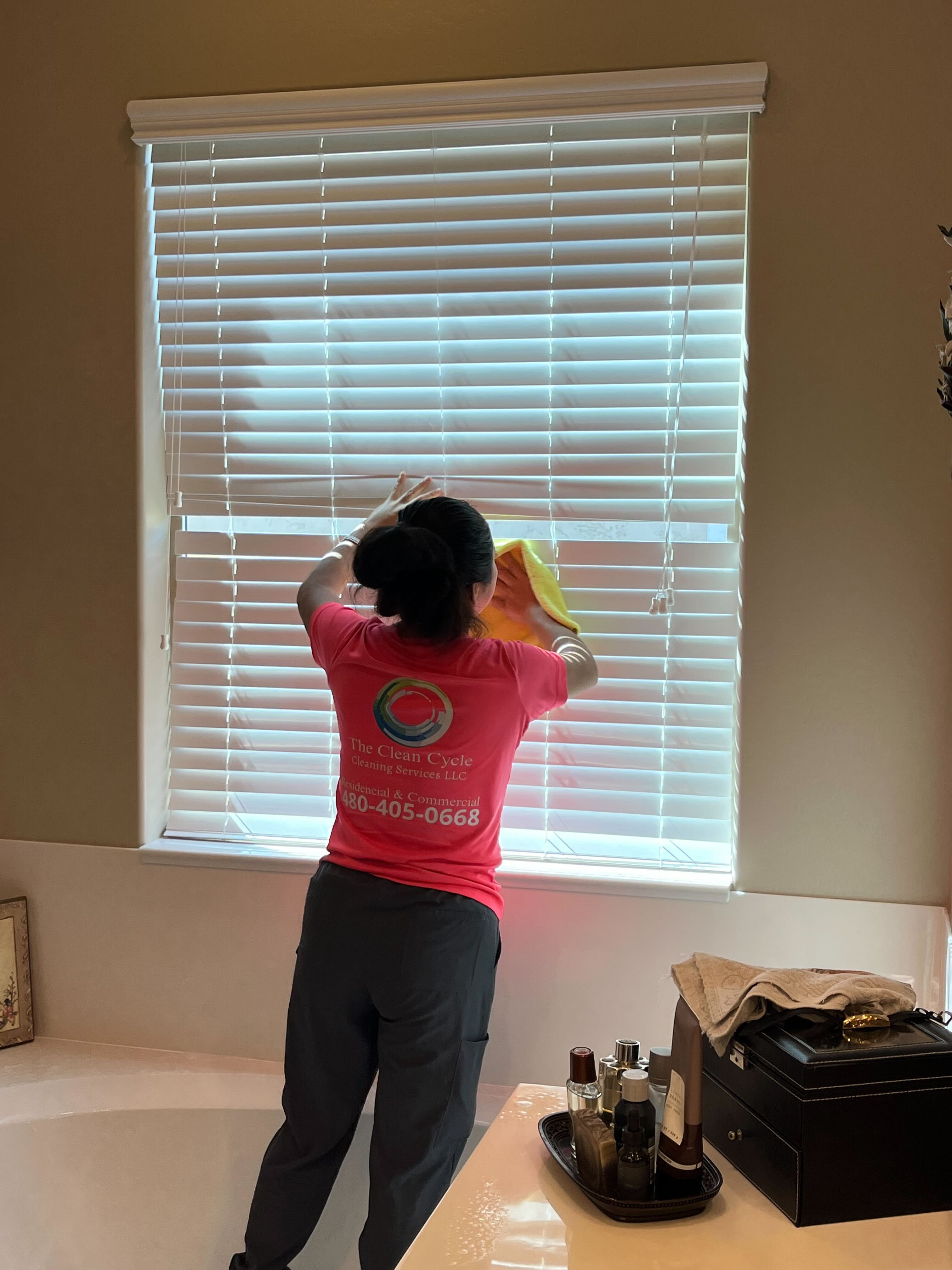 Detail blind cleaning East Valley