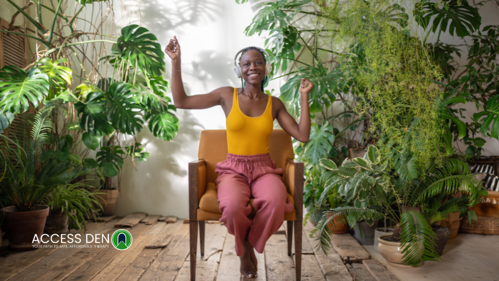 woman happy after healing trauma woman happy after healing trauma