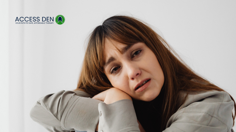 woman crying because of depression