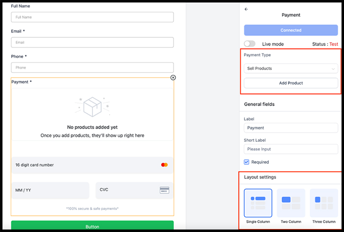 Payment Element Live on Forms Payment Element Live on Forms