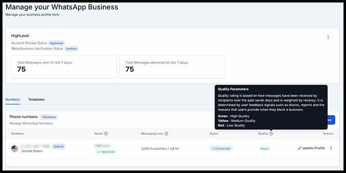 Phone Numbers Tab UI Update Phone Numbers Tab UI Update