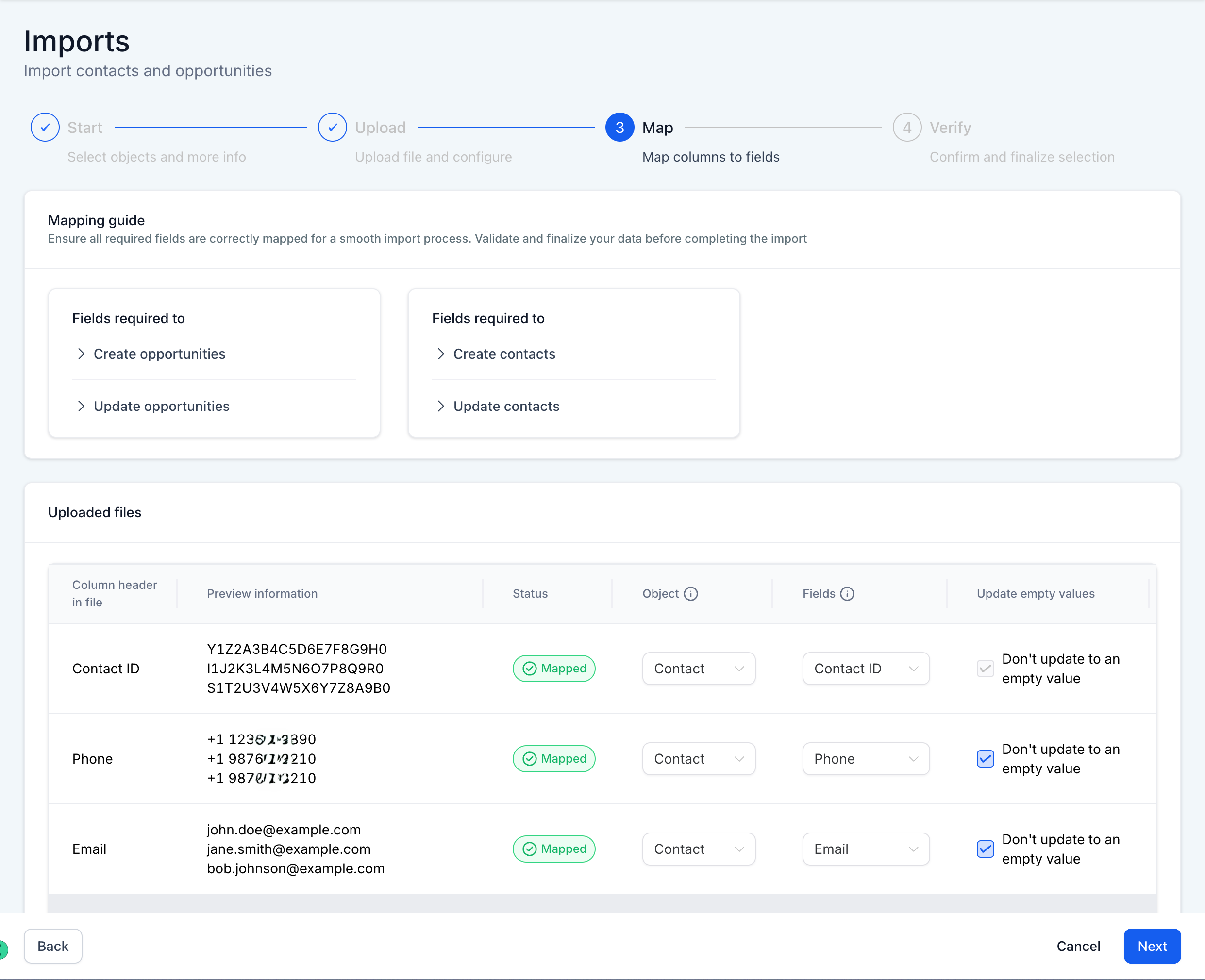 CRM: Import Contacts & Opportunities 4 CRM: Import Contacts & Opportunities 4