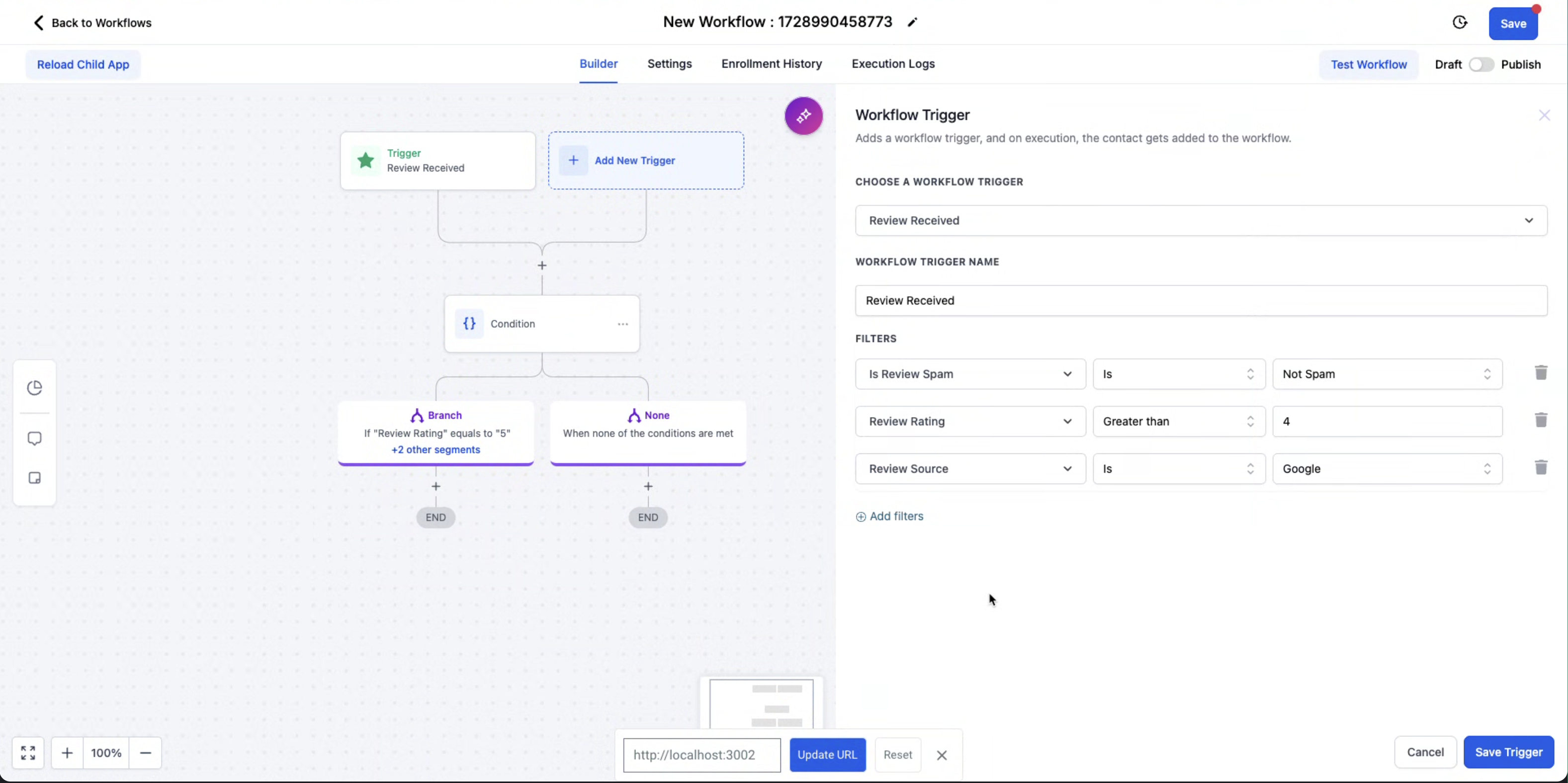 Reputation Management: New Review Trigger 2 Reputation Management: New Review Trigger 2