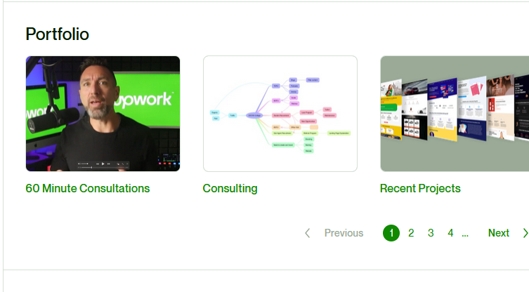 upwork portfolio