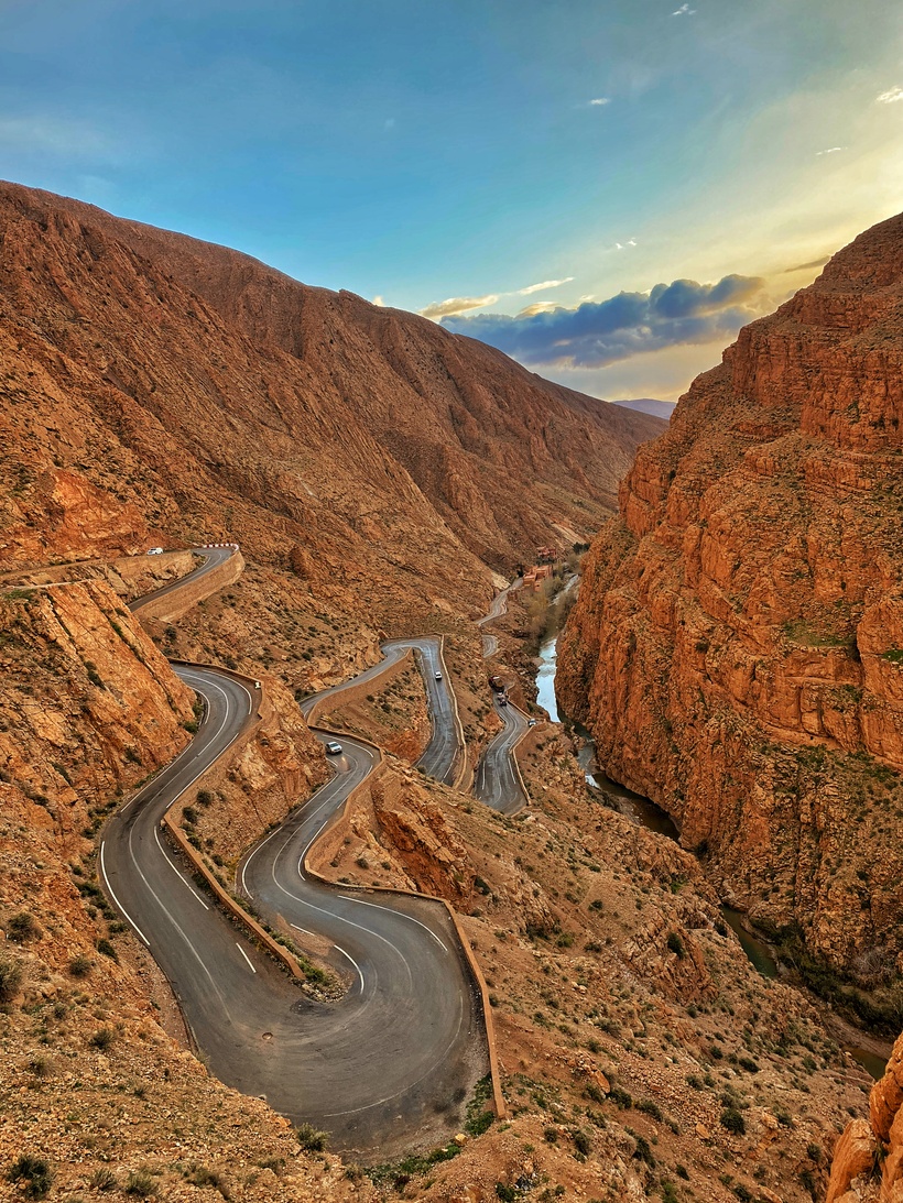 winding road in Morocco