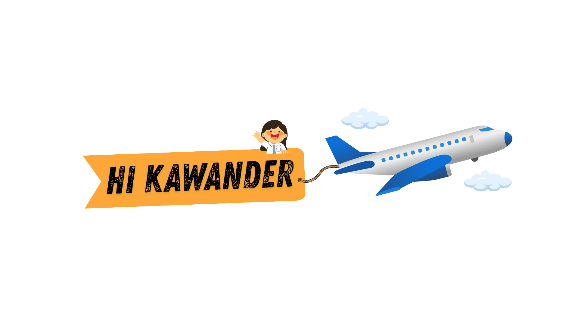 Animated Airplane with Banner