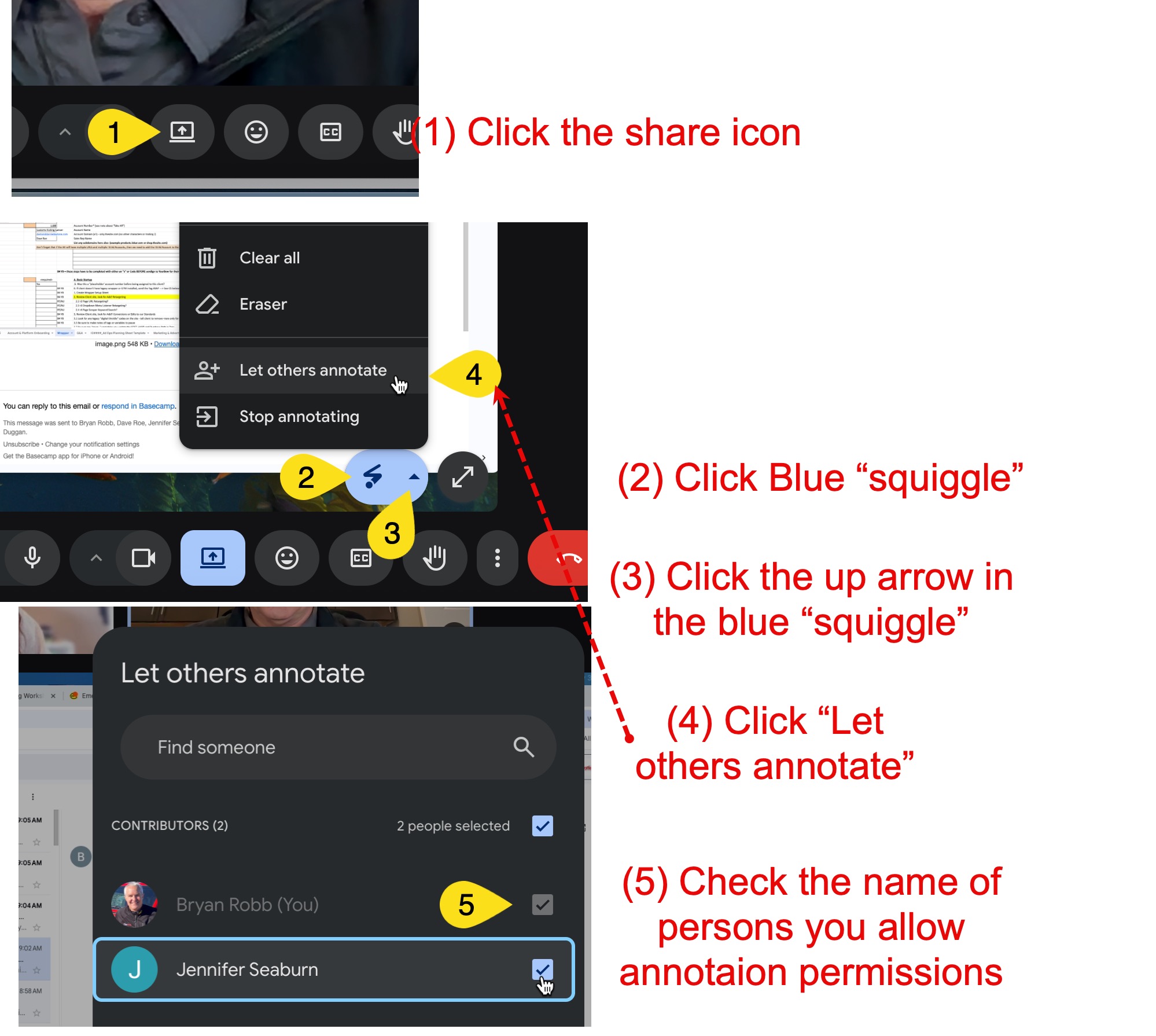 steps to allow google meet annotation