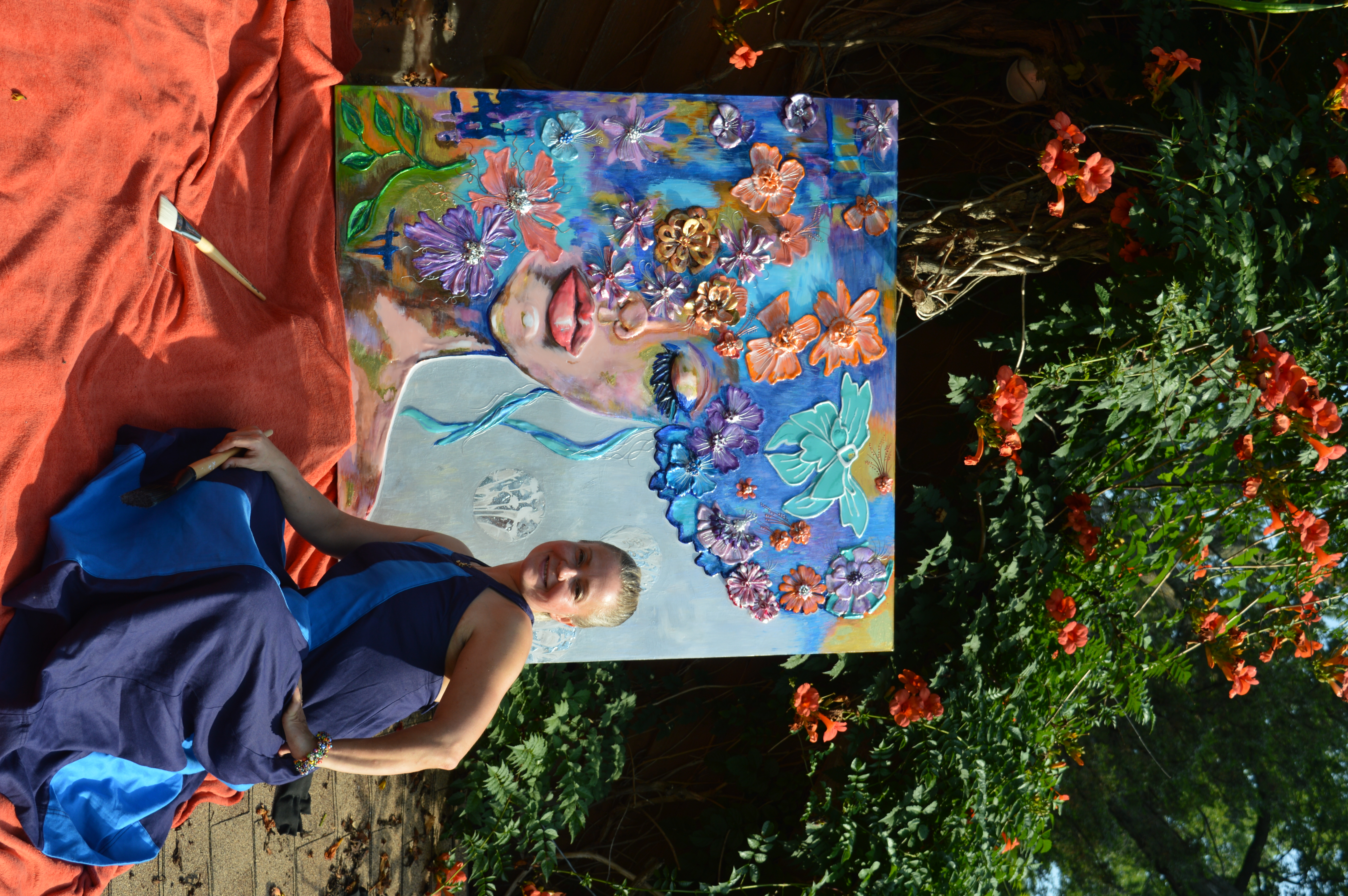 Resin artwork by Natasha in a luxury setting