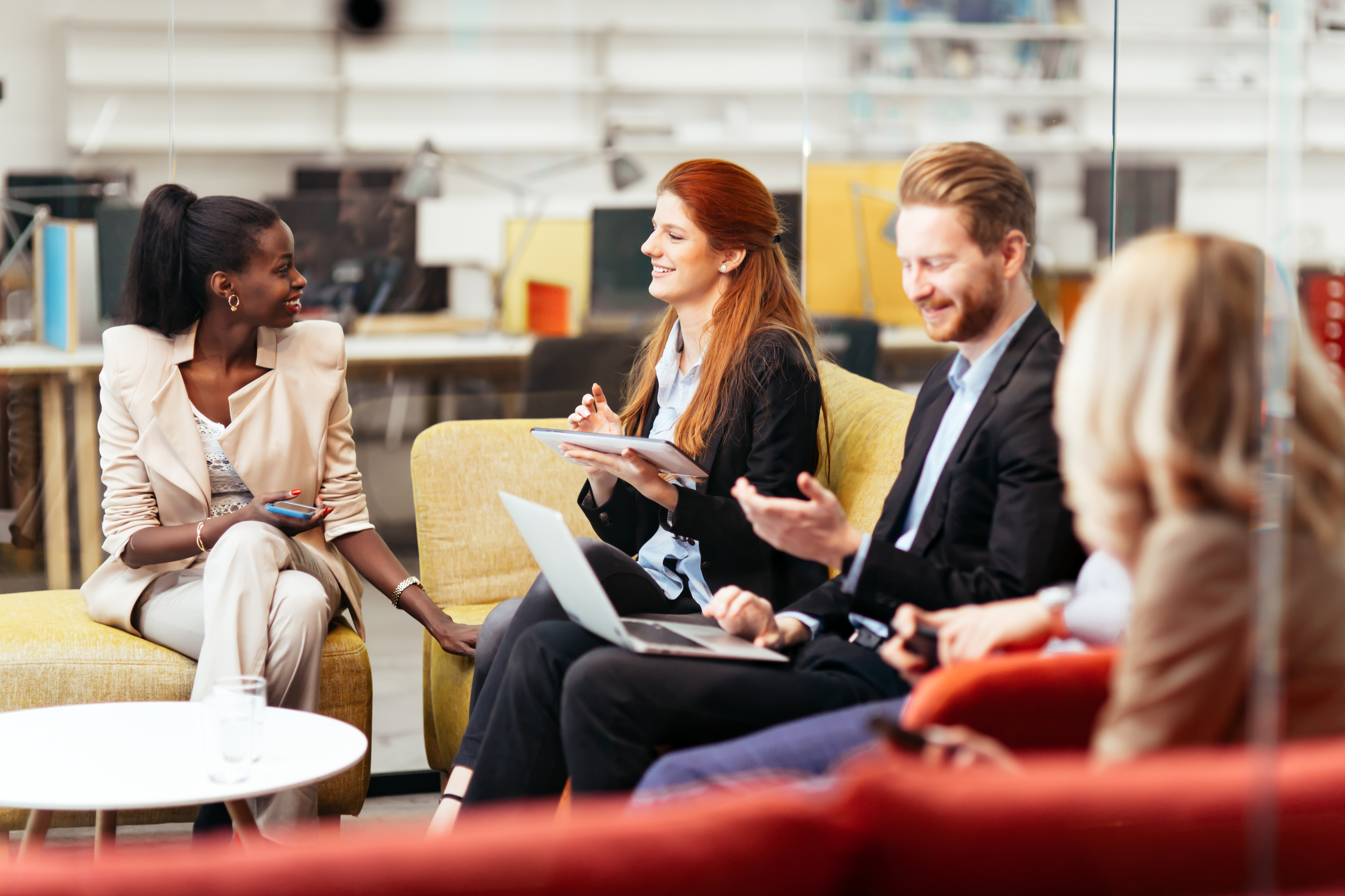 business people talking business people talking