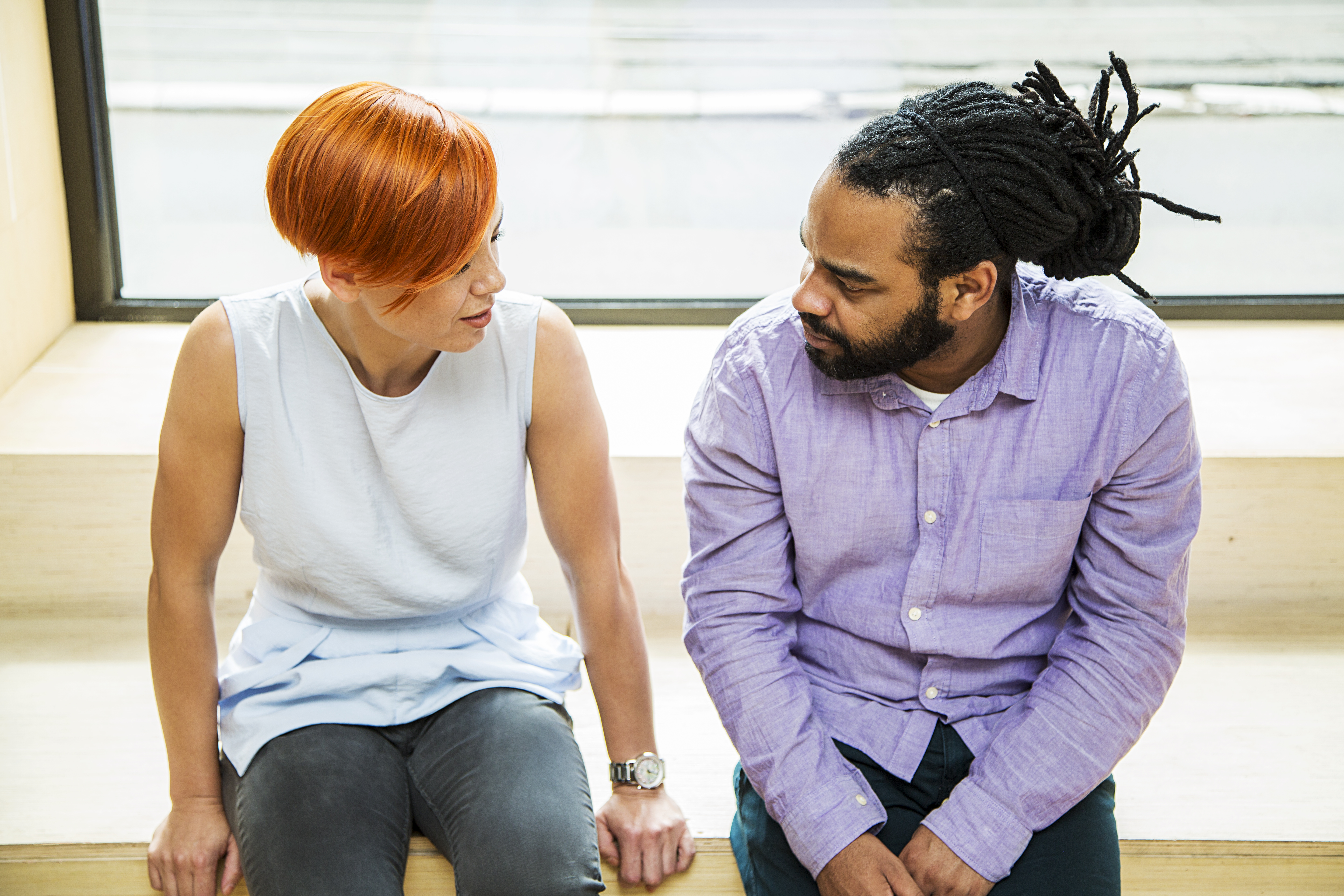 two people talking two people talking