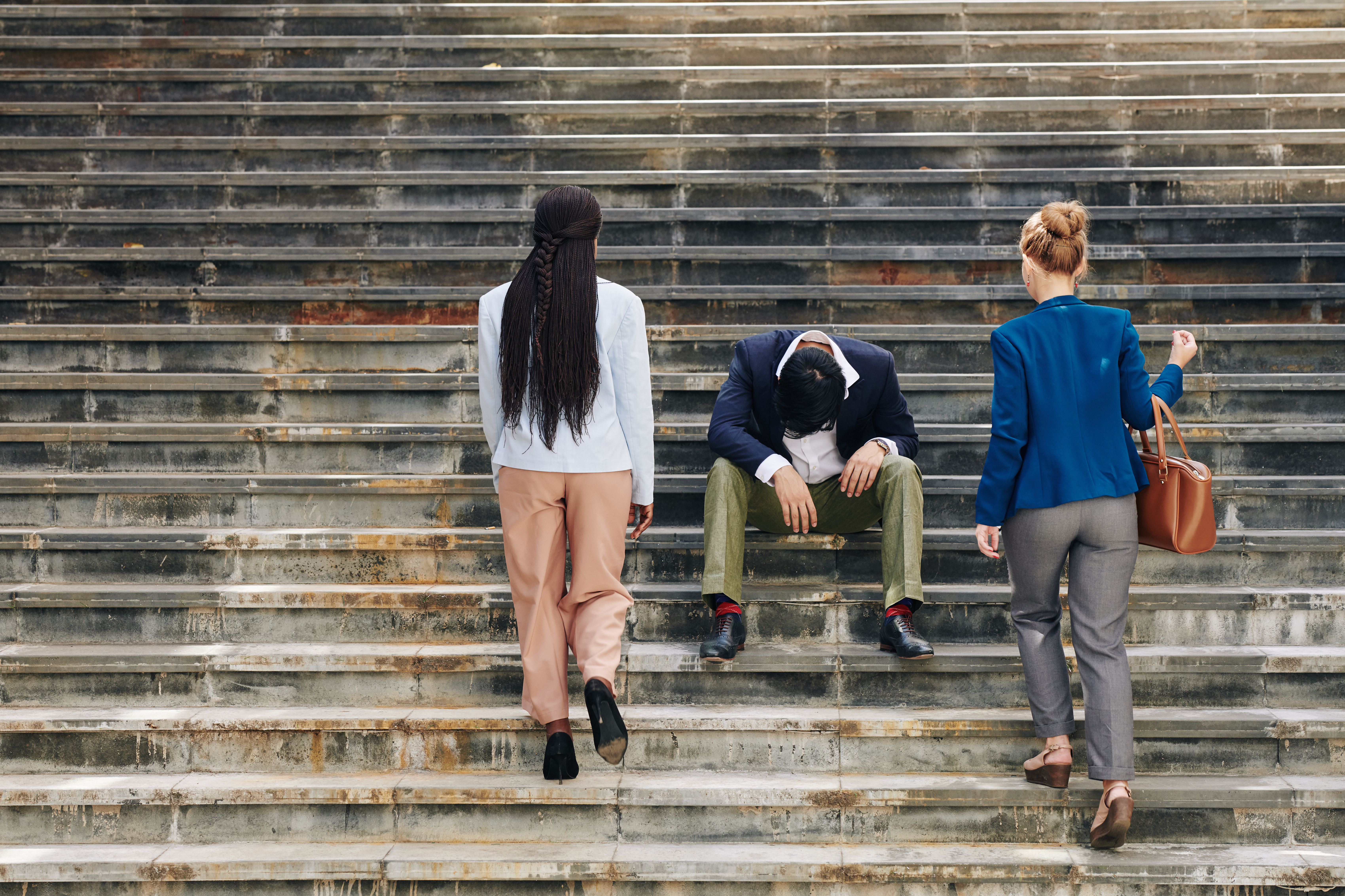 stressed out man sitting on steps stressed out man sitting on steps