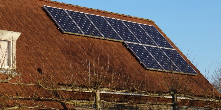 Roof-mounted North solar panels