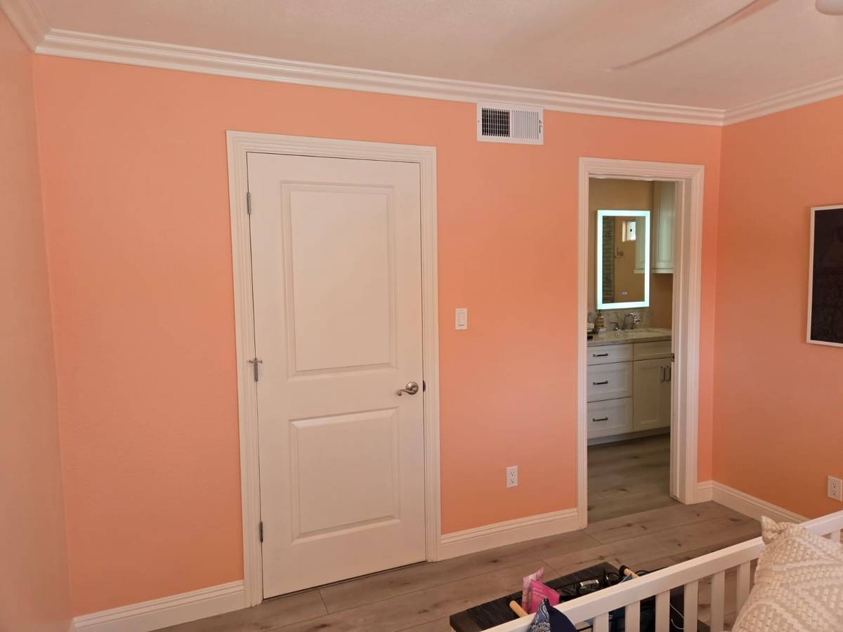 Interior room repaint — masking and prep
