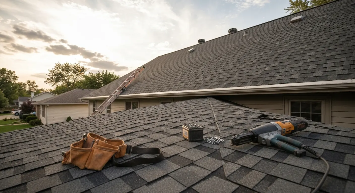 Residential roof replacement project