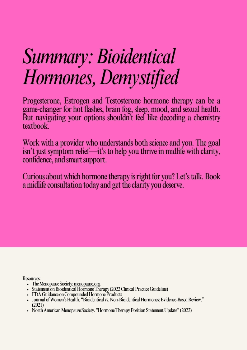 Confused about bioidentical hormones? Learn the difference between FDA-approved and compounded hormones, what “bioidentical” really means, and how to make safe, informed choices.