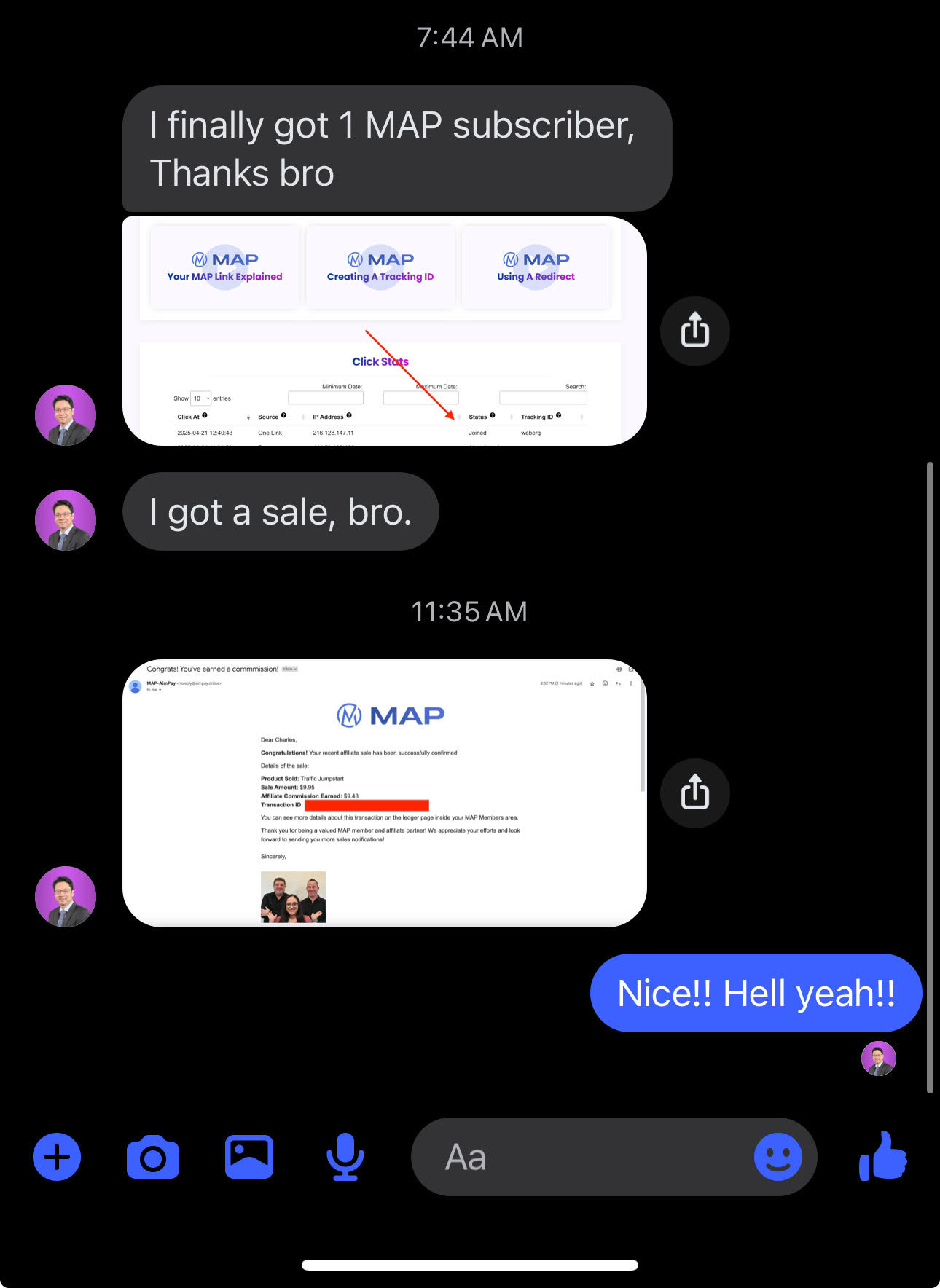 proof of results