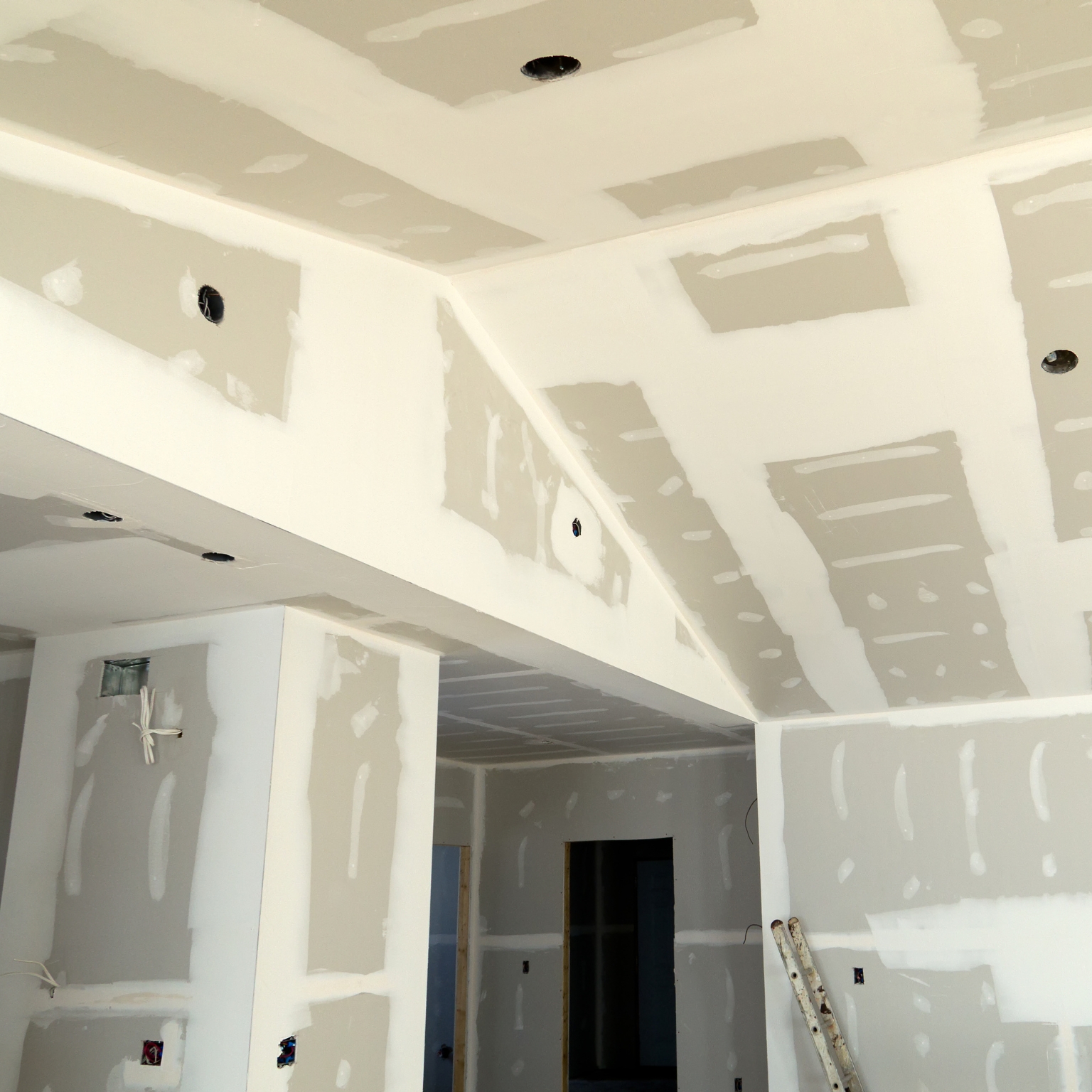 Innenausbau mit Trockenbauwänden in einem Wohnprojekt