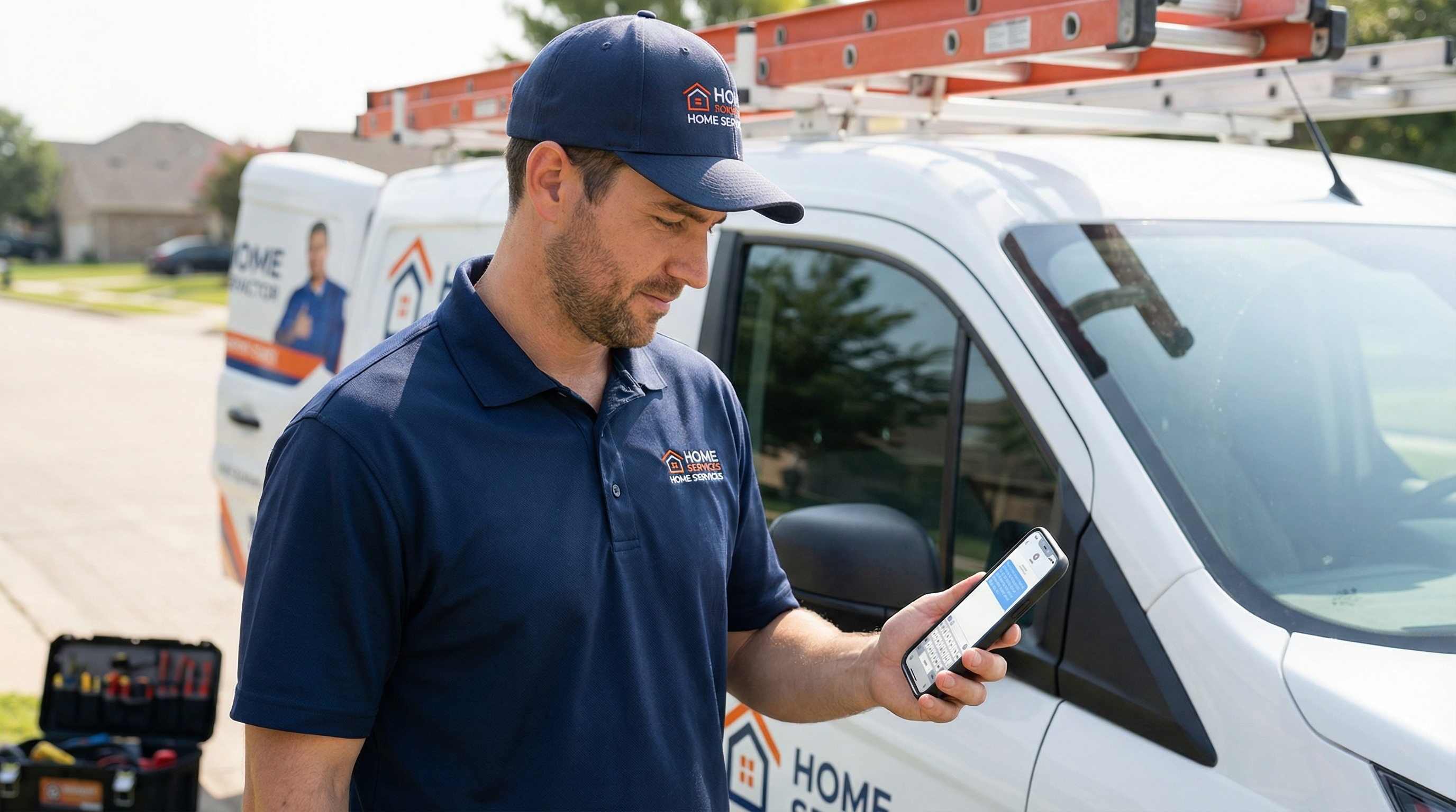 Contractor responding to text messages instantly