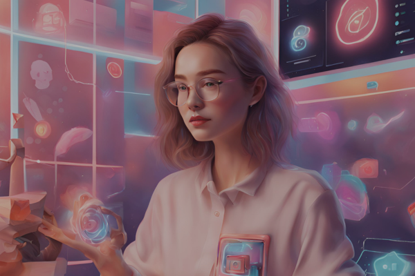 Digital artist using AI to create personalized content