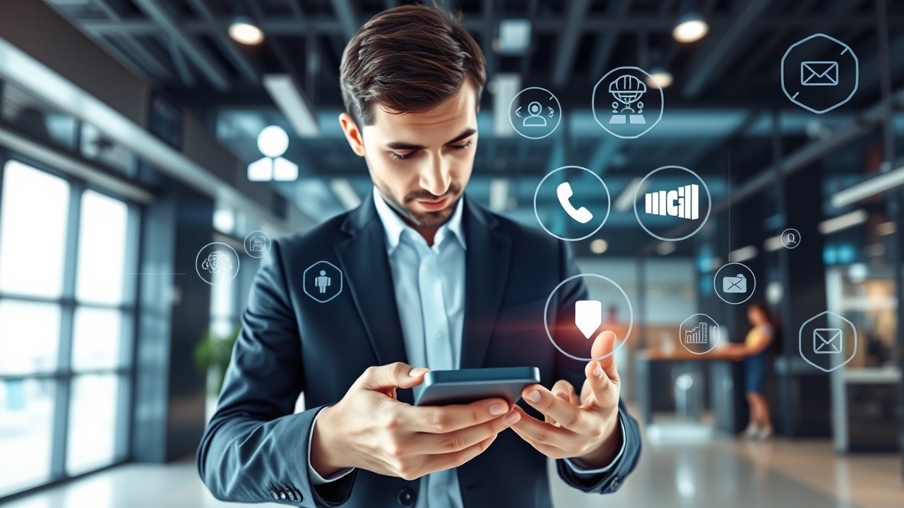 A happy customer engaging with responsive after-hours call answering, highlighting efficient customer support and communication. A happy customer engaging with responsive after-hours call answering, highlighting efficient customer support and communication.