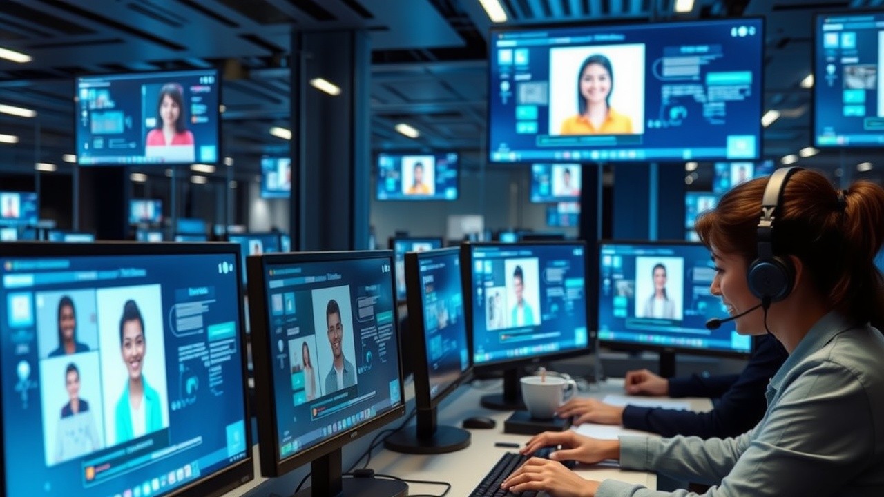 An AI dashboard analyzing customer interactions, showcasing enhanced information collection, detailed data storage, and consistent learning to improve future responses and customer experiences. An AI dashboard analyzing customer interactions, showcasing enhanced information collection, detailed data storage, and consistent learning to improve future responses and customer experiences.