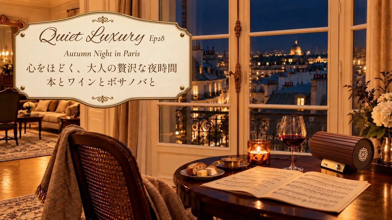 本とワインとボサノバと、パリの秋の夜 — Quiet Luxury Ep28