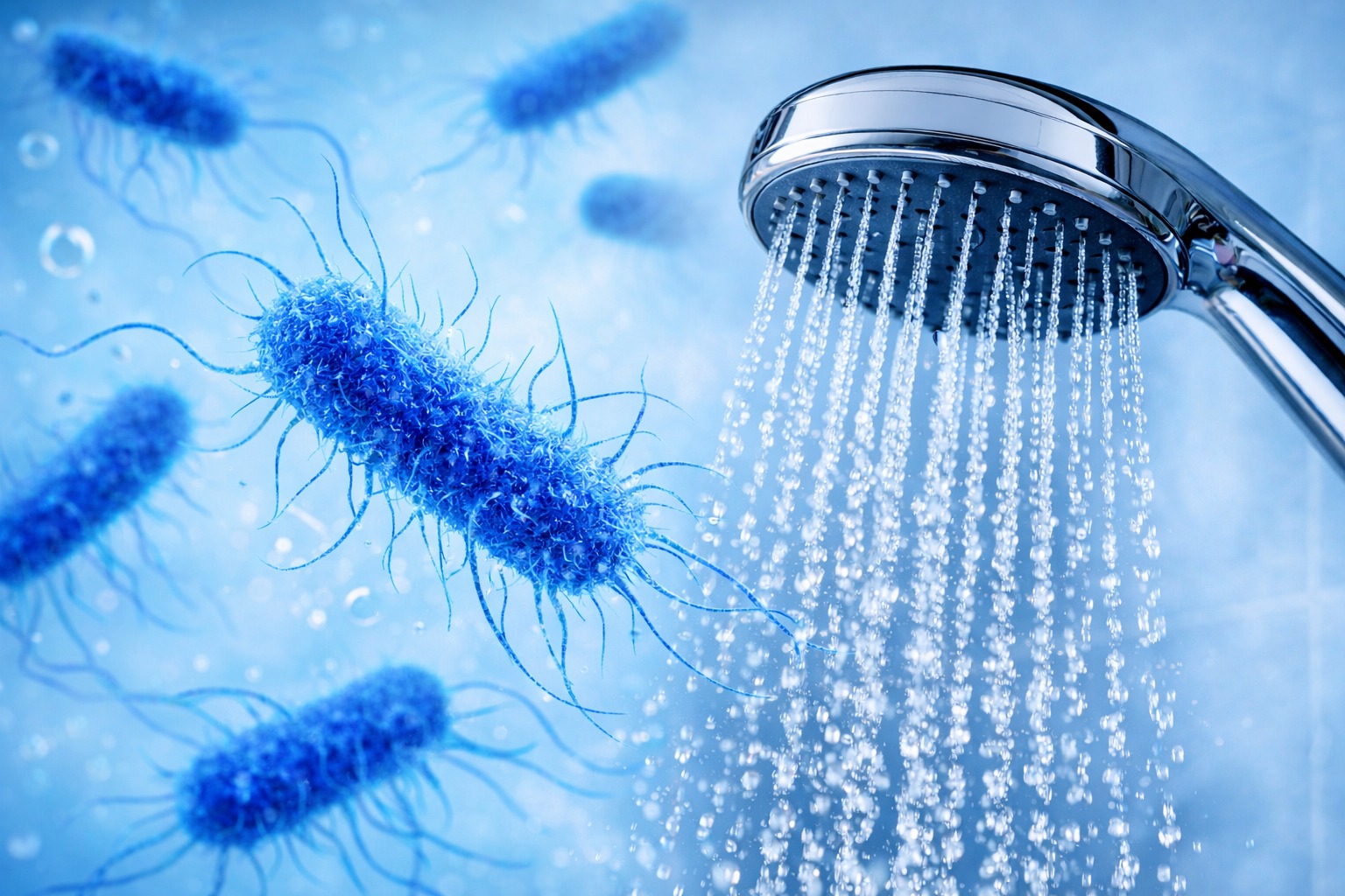 Water tap with running water, symbolizing a legionella risk assessment