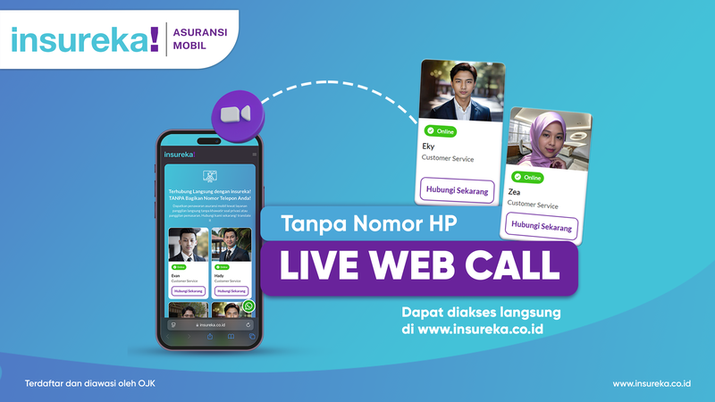 Gambar banner asuransi mobil Live Web Call untuk blog dan halaman