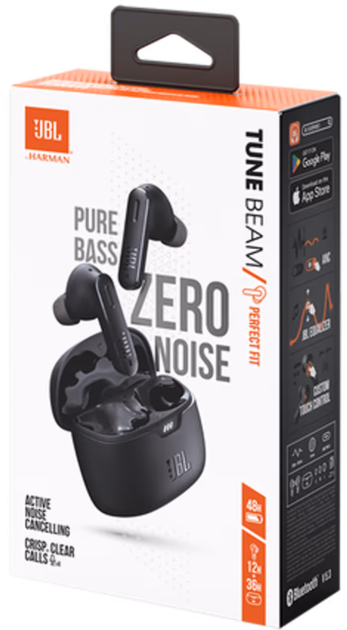 אוזניות אלחוטיות JBL Tune Beam True Wireless - שחור