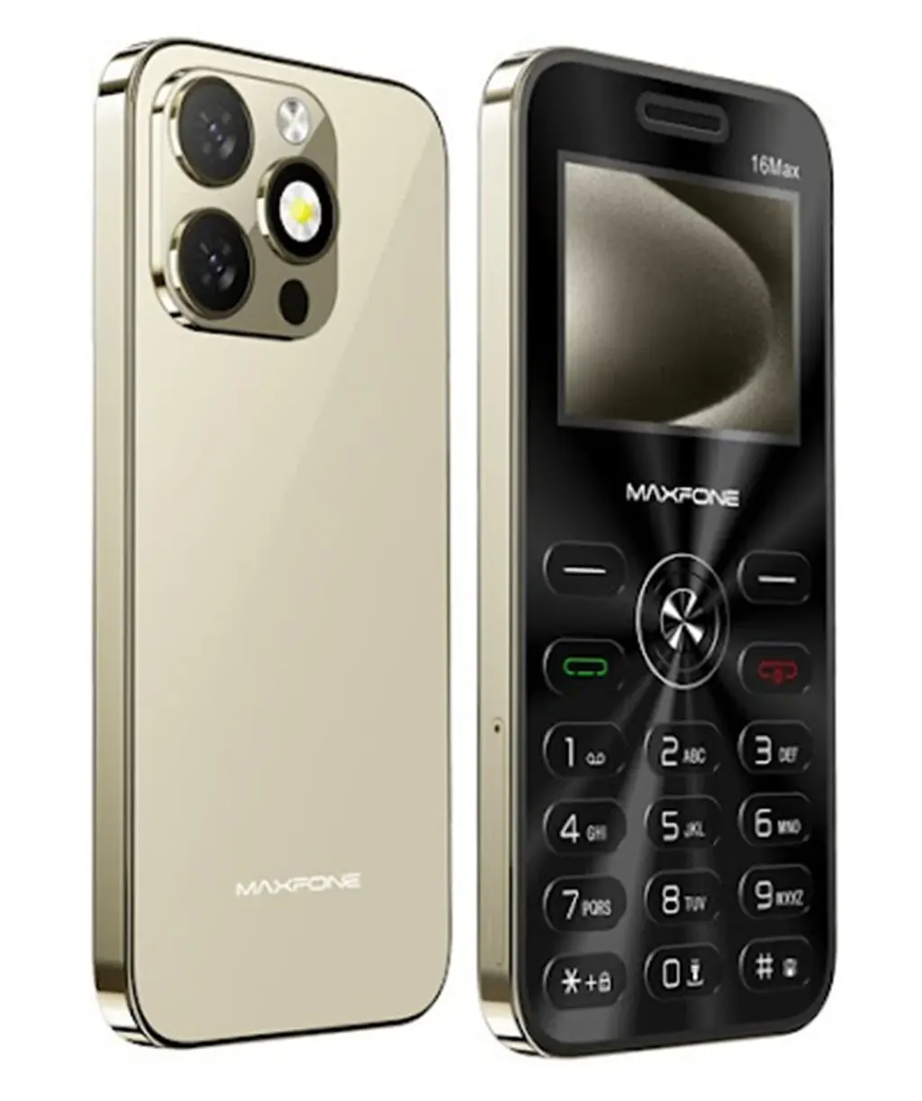 Téléphone portable Maxfone 16 Max est disponible chez MTS PLUS. Couleur: Gold