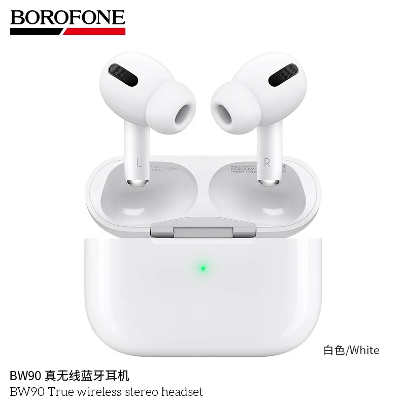 Écouteurs Sans Fil Borofone BW90 – Blanc – Bluetooth 5.4 TWS est disponible chez MTS PLUS Tunisie.