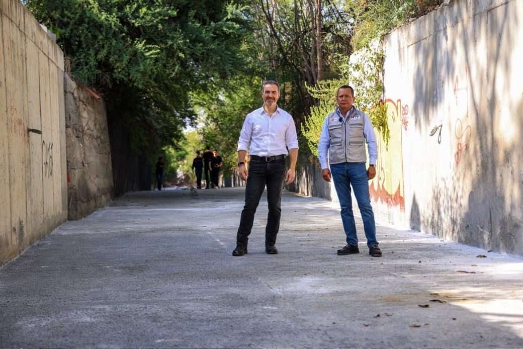 Supervisa Adrián de la Garza obras de infraestructura y rehabilitación en la zona poniente de Monterrey