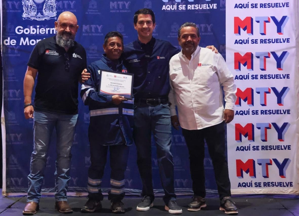 Celebra Monterrey el Día del Barrendero y reconoce a trabajadores por su entrega