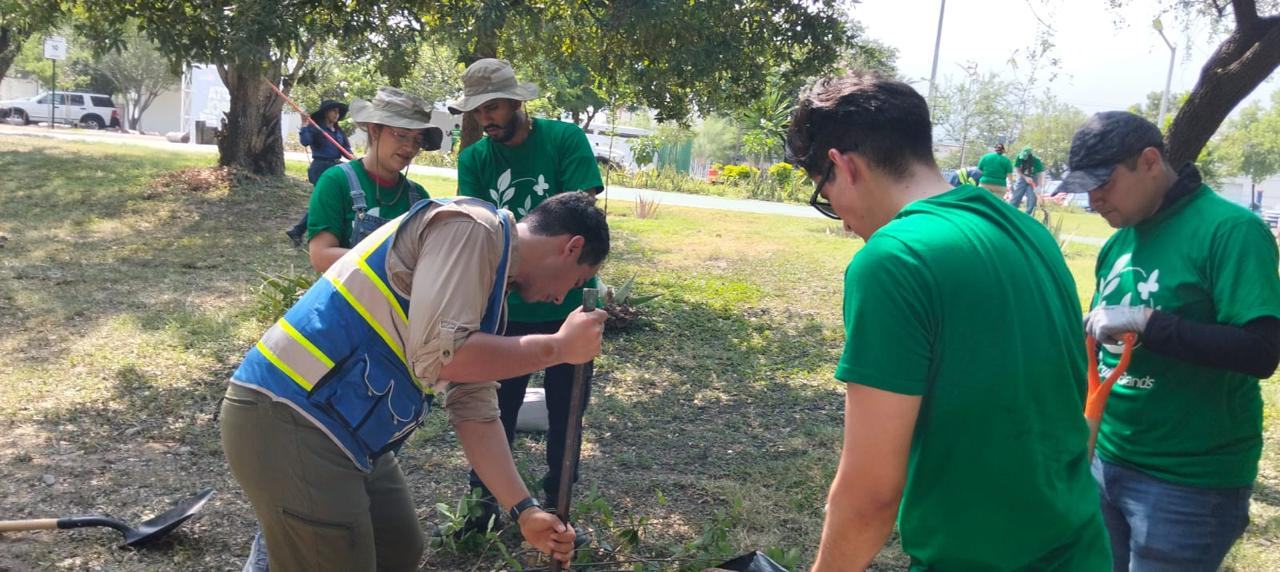 Realiza Gobierno de Monterrey jornada de forestación en el Parque España por su 59 aniversario