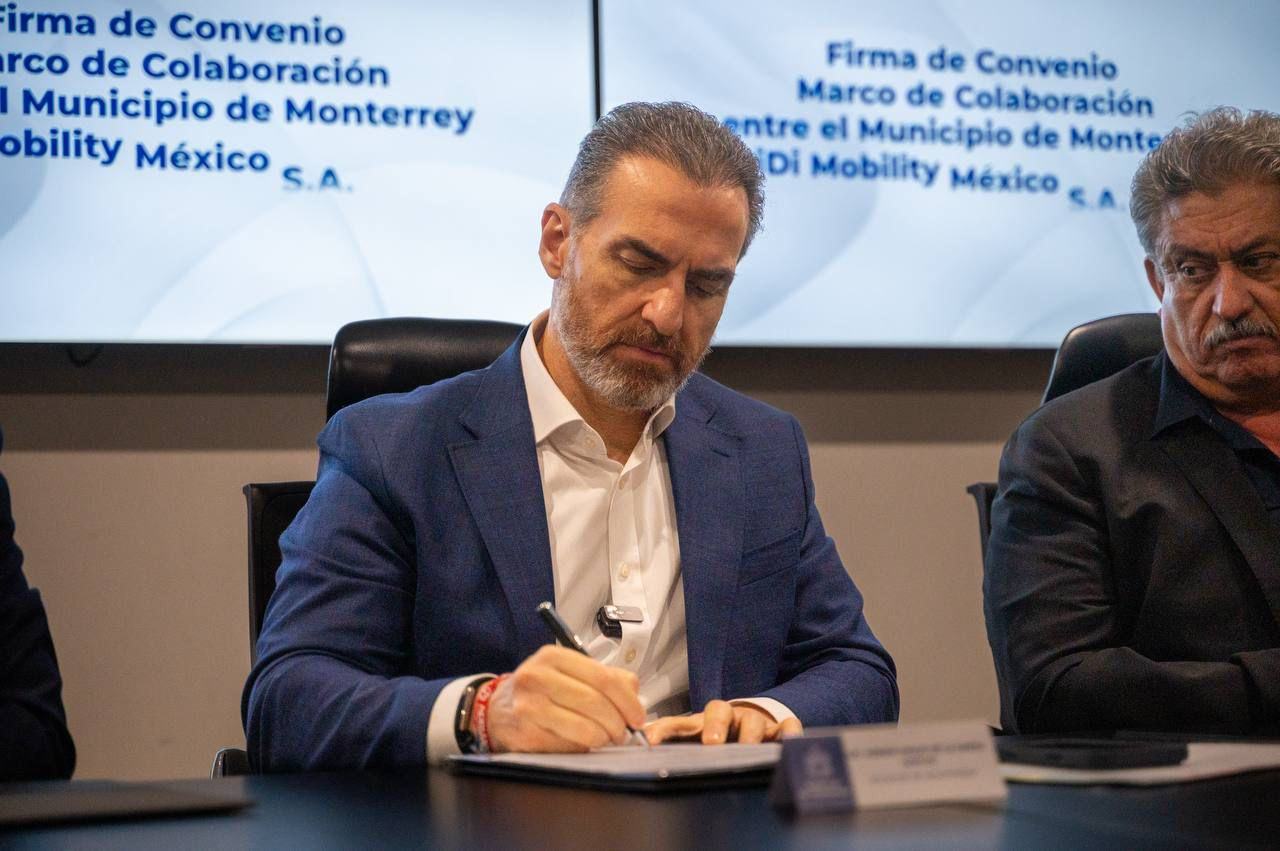 Firman acuerdo de seguridad y movilidad el Gobierno de Monterrey y la empresa DIDI