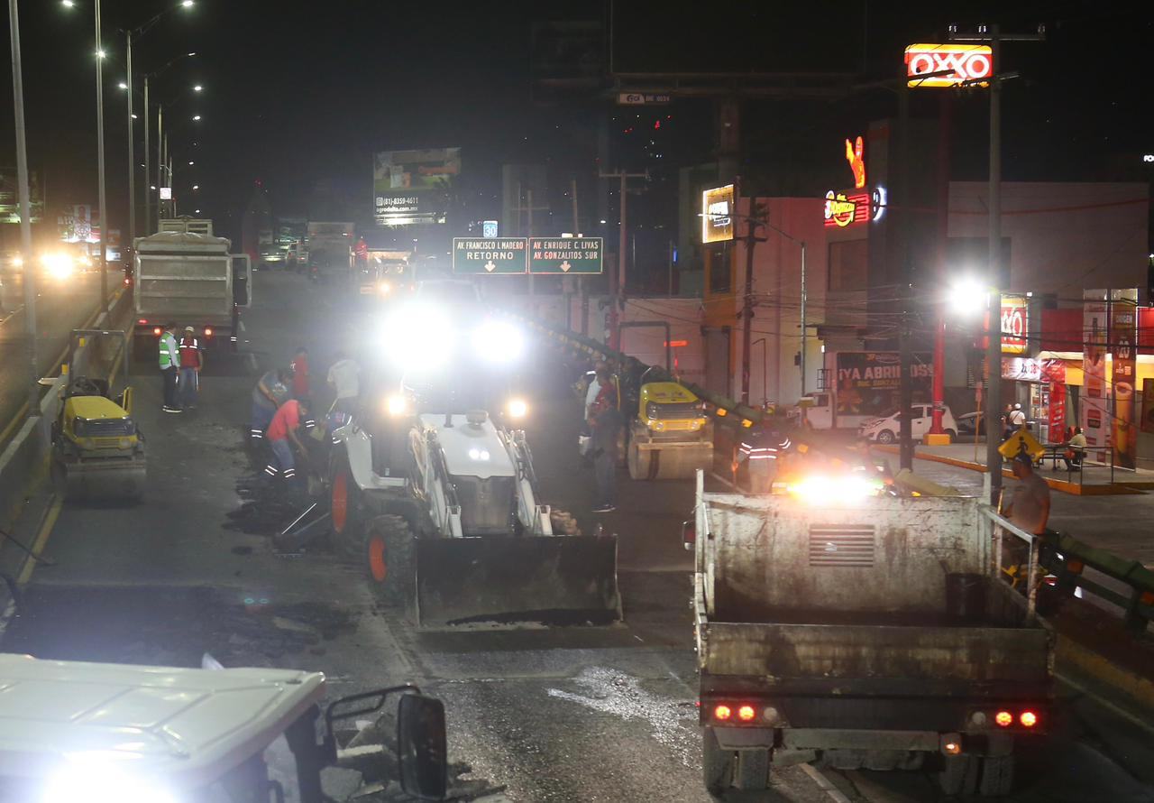 Interviene Servicios Públicos en puente vehicular de Gonzalitos y Madero