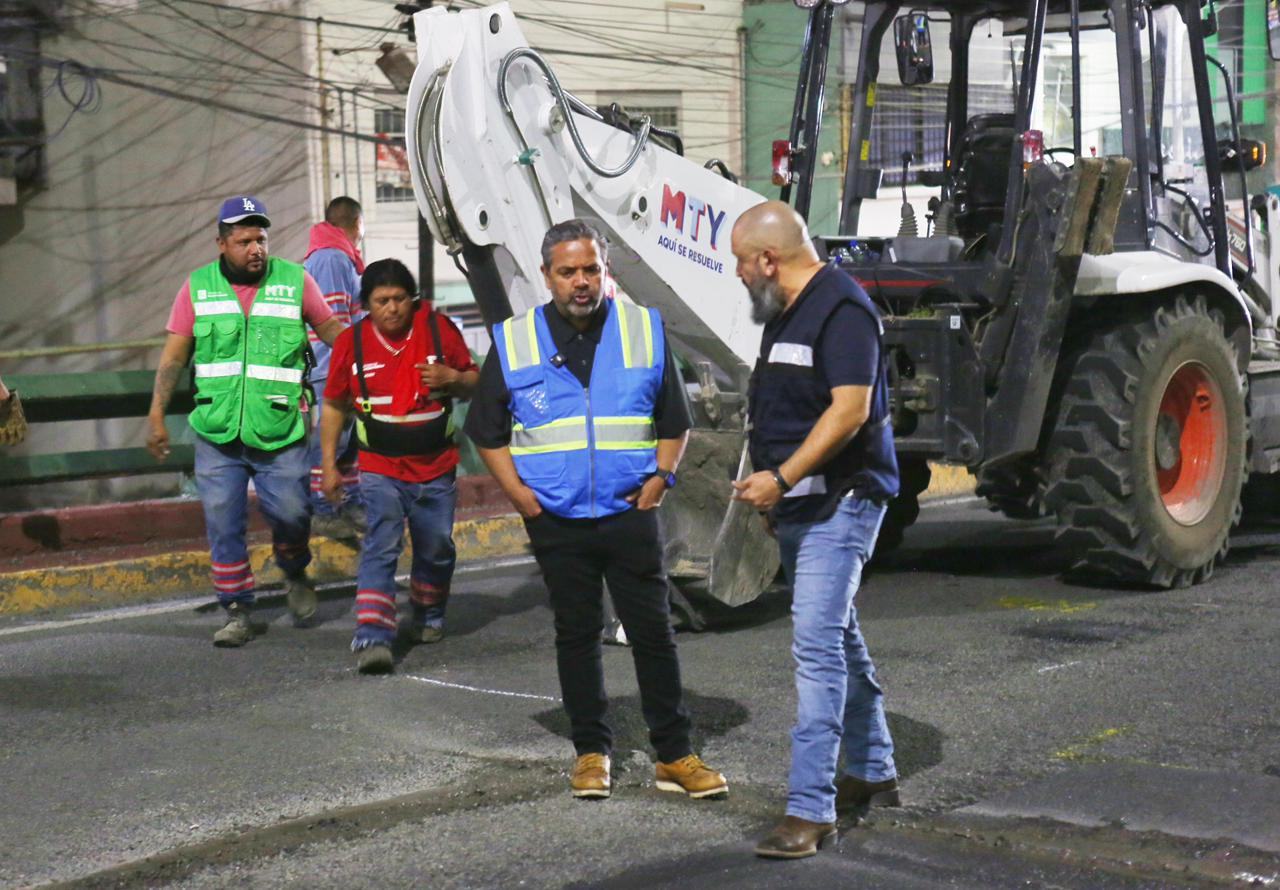 Interviene Servicios Públicos en puente vehicular de Gonzalitos y Madero