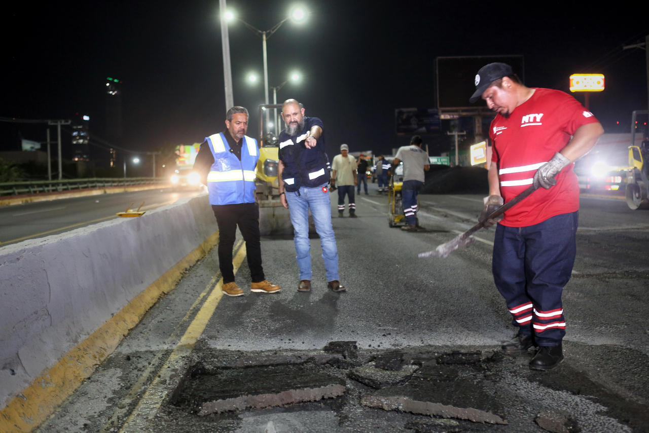 Interviene Servicios Públicos en puente vehicular de Gonzalitos y Madero