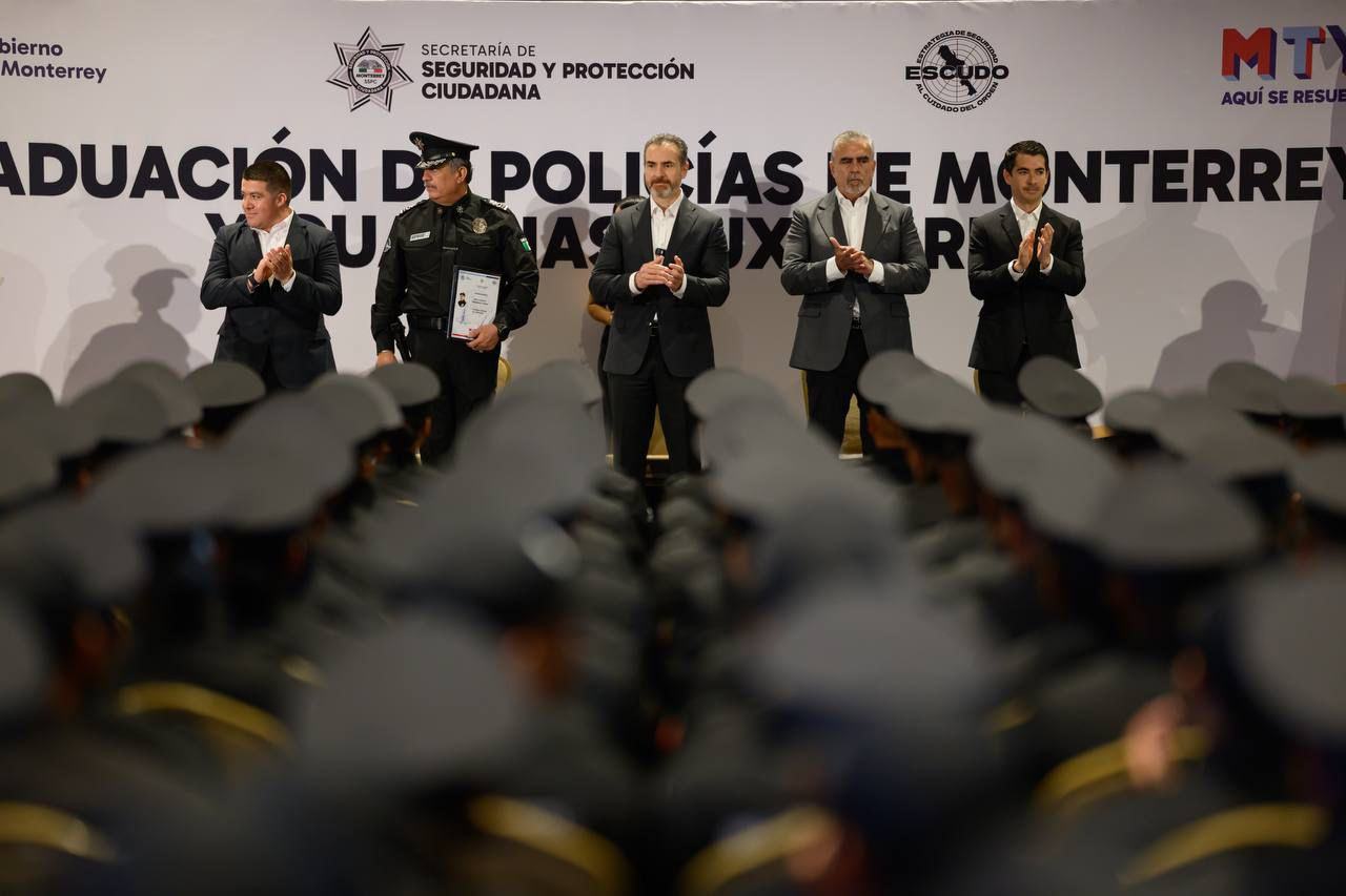 Crece fuerza policial de Monterrey con 166 nuevos elementos