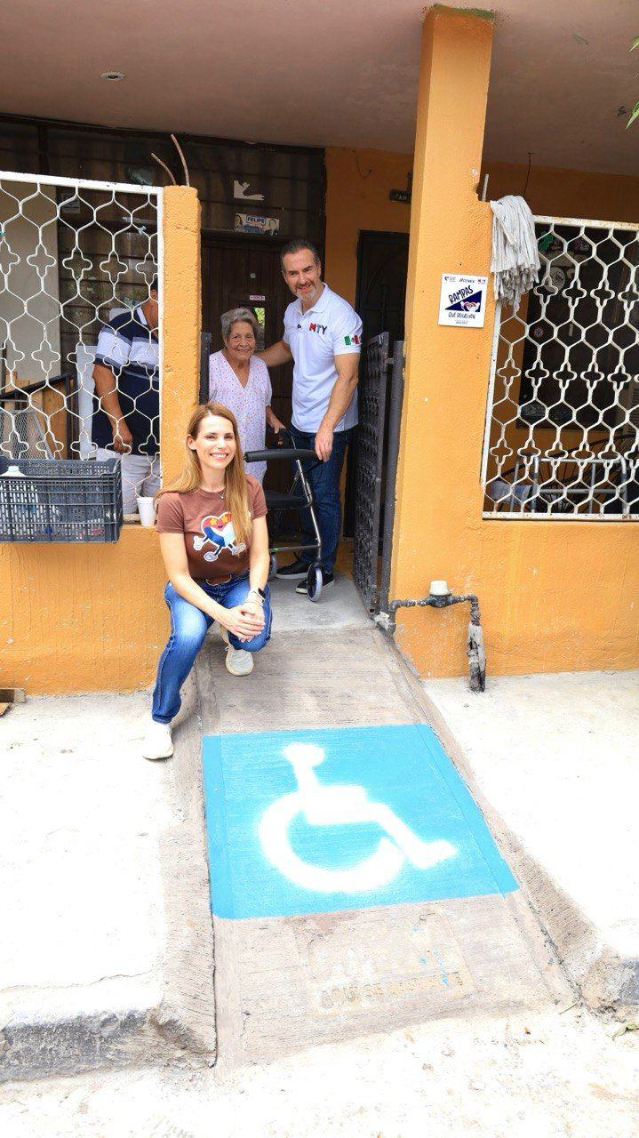Supervisan autoridades trabajos del programa “Rampas que resuelven”