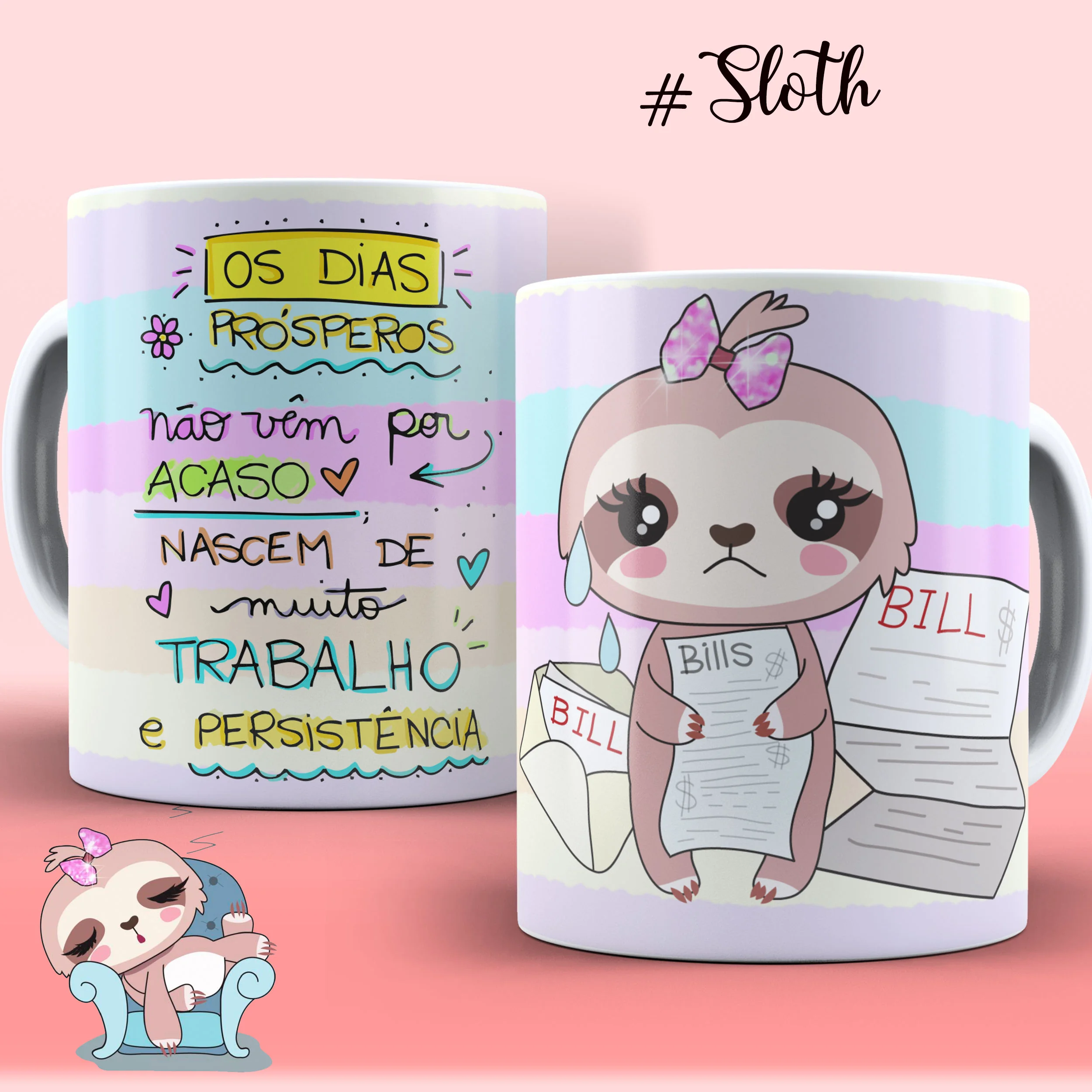 Caneca Personalizada Coleção Sloth - Dias Prósperos