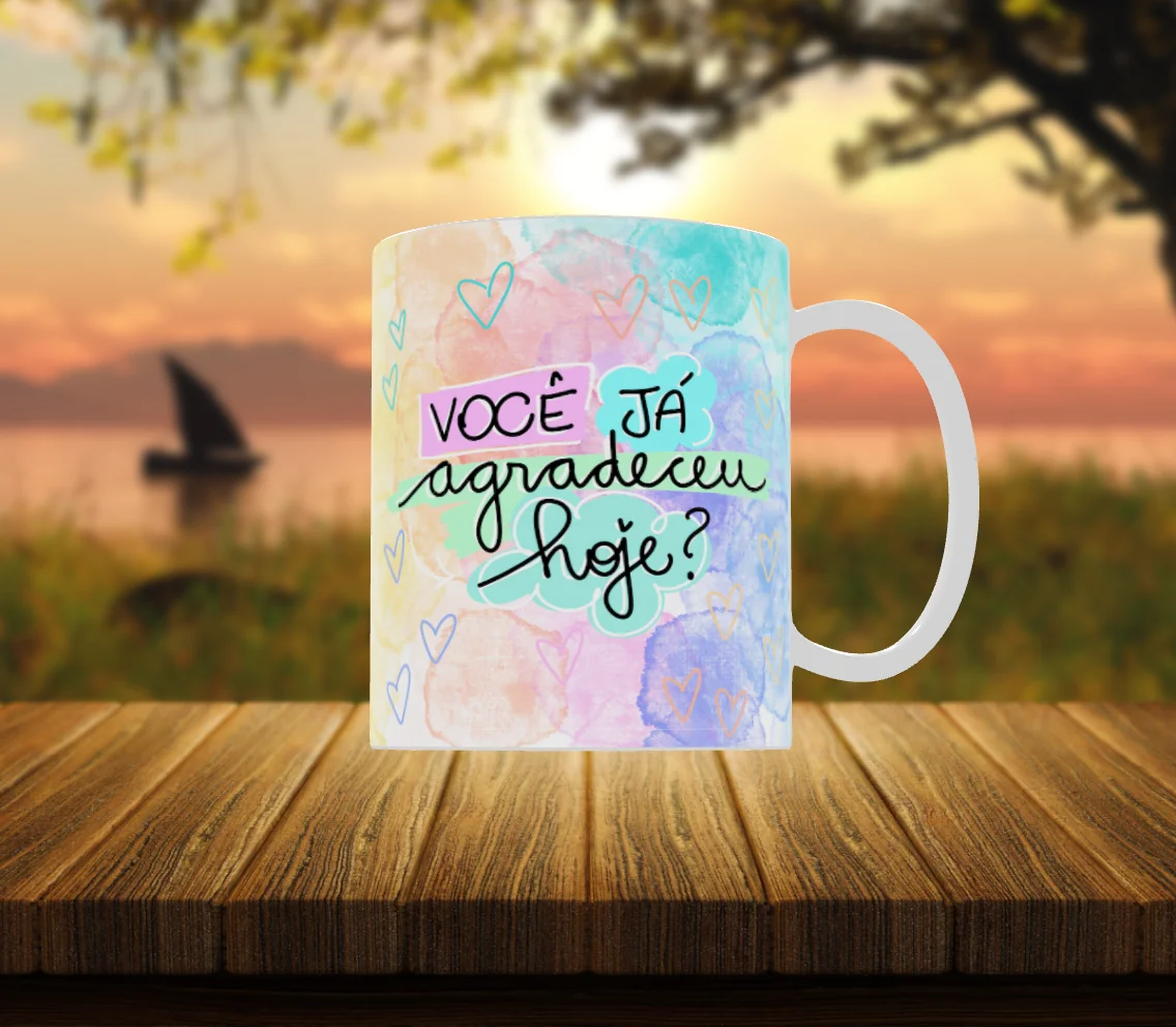 Caneca Motivacional “Você Já Agradeceu Hoje?” 🙏☕ 2